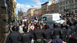 Санкт-Петербург выходит на протест в поддержку Хабаровска. Прямой Эфир 08.08.2020