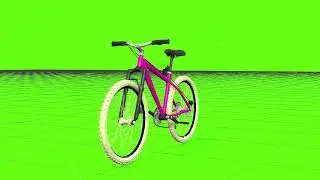 Green Screen Ping Bicycle  Animation