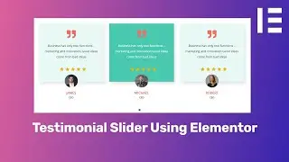 How To Create Testimonial Slider Carousel  in WordPress Using ElementsKit  Elementor Widget