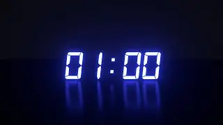 1 Minute Timer with Glowing Digital Numbers and Alarm sound