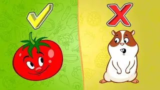 🍏 ХРУМ-ХРУМ 🤓 😻 ПЕСЕНКА – ИГРА 🍅🍏 ОВОЩИ И ФРУКТЫ!