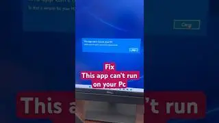 This app can't run on your PC 
To find a version for your PC Check with the software Publisher Fix