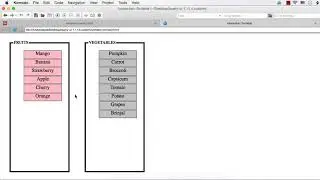 jQuery UI Droppable: Fruits &Vegetables Grouping Game using jQuery UI Droppable's connectWith