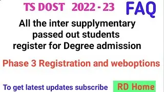 TS DOST 2022 phase 3 Registration  I DOST weboptions  college visiting time for reporting
