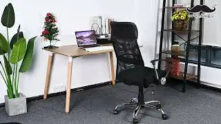 MOST RECOMMENDED OFFICE CHAIR -  - Moustache High Back Mesh Black Fabric Office Chair