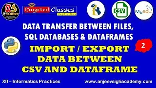 Pandas Tutorial | Import Export DATAFRAME to CSV | csv to data frame | to_csv( )