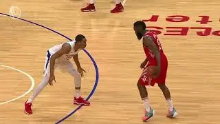 James Harden drops Wesley Johnson, stares him down and hits the three | Rockets vs Clippers
