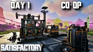 Satisfactory Base Setup Multiplayer Start! 2 Noobs Play