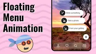 Figma interactive components | Floating menu animation in mobile | Floating action button