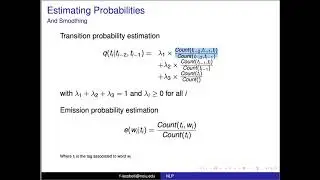An algorithm for tagging (Viterbi)