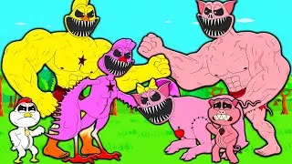 FAMILY MUSCLE KICKIN CHICKEN VS FAMILY MUSCLE PICKY PIGGY! Poppy Playtime 3 Cartoon Animation