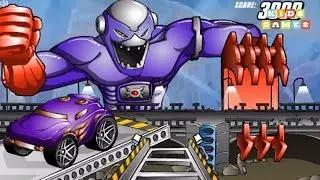 Остерегайся Монстра. Робот уничтожает все машины. Играть онлайн.