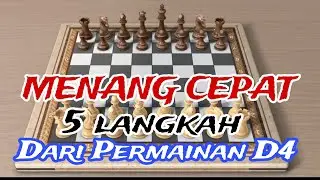 Skakmat Tercepat dari permaenan d4 hanya 5 langkah saja | jebakan menggiurkan