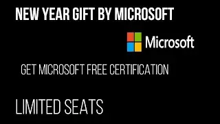 Microsoft free certification|Get Microsoft free certification|limited seats|free course