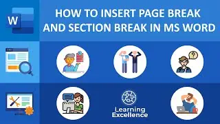 How To Insert Page Break And Section Break In Ms Word