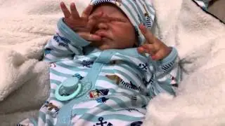 Reborn Baby Crying while Sucking Pacifier - Miracle by Laura Lee Eagles