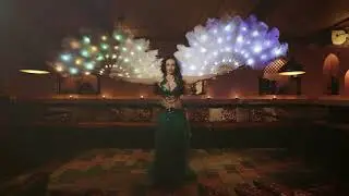 Танец живота с веерами