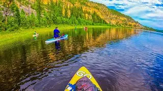 Расслабляющий  сплав на SUP board по реке Алдан.