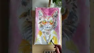 Кот| Акварель |Как рисовать 