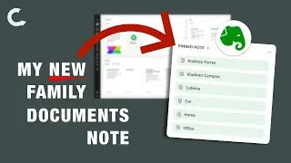 My new Family Documents note and widget on Evernote