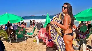 🇧🇷🏖️   LEBLON BEACH  2024 | Rio de Janeiro | Brazil beach walk  4K [ UHD ]