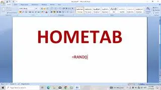 HOME TAB SHORT DEMO