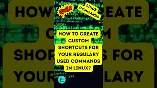 LINUX QUIZ 👉 How to create custom shortcuts for your regulary used commands in Linux?
