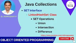 65 LinkedHashSet Class Implements SET interface - Union, Intersection and Difference Operations