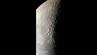 Samsung A30s phone astronomy live video Crescent Moon 6-24-2023. Tasco Newtonian Telescope