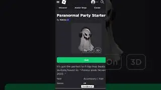 ( New Free Item ) How to get Paranormal Party Starter ROBLOX ( 2022 ) ( RBLX ) DeanOfficial YT