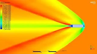 ✅💯✅ Ansys Fluent Project # 14 : CFD Analysis of 2D Bullet - Projectile | Steady Supersonic Flow