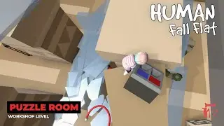 Human Fall Flat - Puzzle Room Level Walkthrough | Custom Map | Steam Workshop | Full Gameplay