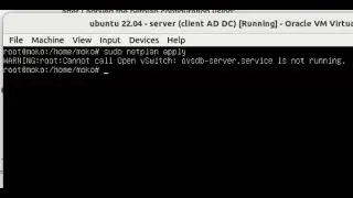 How to solve netplan in ubuntu 22.04 - Cannot call Open VSwitch ovsdb server service is not running