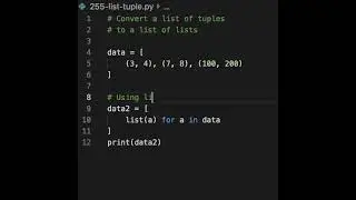 Converting a list of tuples to the list of list can be done using list comprehension. For each item