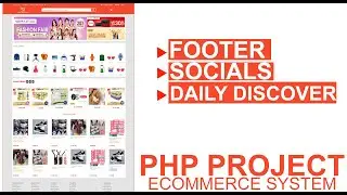[3] PHP Project: eCommerce Website System Homepage - HTML CSS Bootstrap JavaScript - Footer, Socials