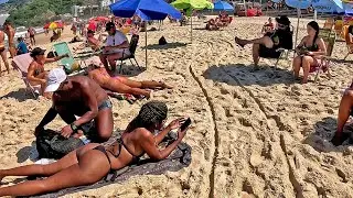 🇧🇷🏖️ | Rio de Janeiro Brazil beach walk   LEBLON BEACH 2024  4K