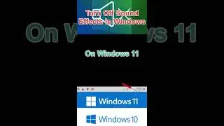 How To turn off Sound Effects in Windows #shorts