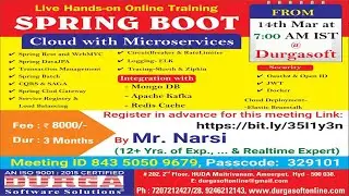 SPRING BOOT & MICRO SERVICES Online Training @ DURGASOFT