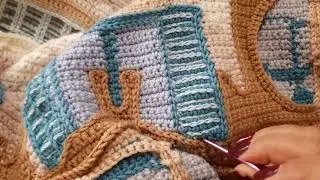 Вязание крючком. Техника интарсия. 