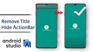How to remove title and hide actionbar of splash screen in Android Studio