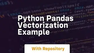 python pandas vectorization example