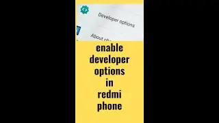 enable developer option in redmi android phone