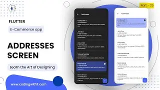 Flutter Addresses Screen | Flutter eCommerce App UI