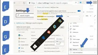 Learn to Change Microsoft Edge Chromium Default Search Engine - Remove Edit Default Search Engine