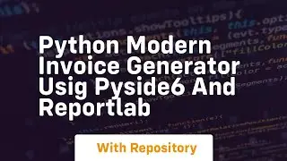 Python modern invoice generator usig pyside6 and reportlab