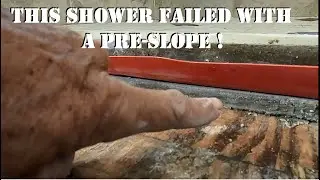 SHOWER FAILURE FROM WICKING UP WATER