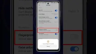 Fingerprint Unlock | Fingerprint Unlock kaise kare | App Lock Fingerprint kaise use kare | 