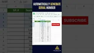 Automatically Generate serial number in Google Sheet | #shorts #youtubeshorts #googlesheets