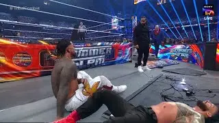 Jimmy Uso Returns & Attack Jey Uso To Help Roman Reigns Win Tribal Combat WWE Summerslam 2023