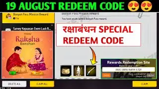 Rakshabandhan Special Redeem Code Free Fire | Free Fire Redeem Code Today | FF 19 August Redeem Code